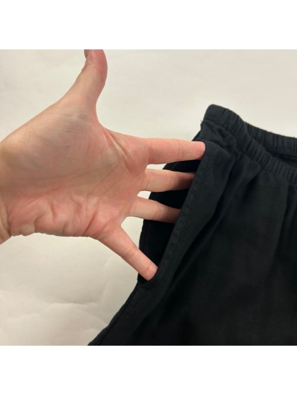A New Day Black Linen Blend Wide Leg Lounge Pant S - Picture 6 of 8